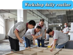 Instalação diária de testes de vitrines de fábrica