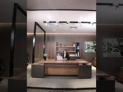 Cor de Amêndoa Gerente Moderno Escritório Mesa Mobiliário Comercial