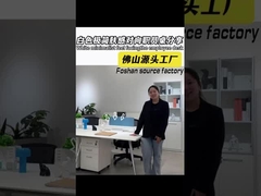 Escritório de escritório de 4 pessoas, divisória simples e moderna com armário de armazenamento