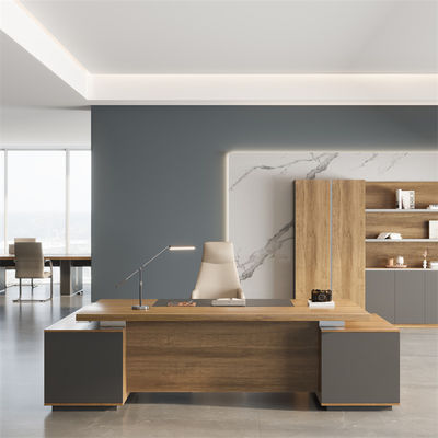 comprar Walnut Color Modern Manager Escritório Escritório Comercial Mobiliário Suporte personalização online manufacture
