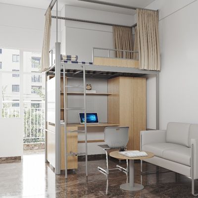 Comprar A cama do apartamento moderno estudante com cortina de cama e super privacidade sob a mesa de apoio personalização cama online manufacture