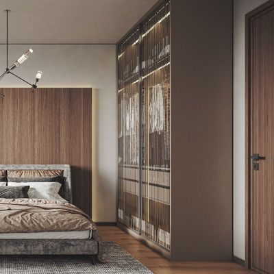 Comprar Suporte à personalização Móveis de apartamento de grande espaço elegante e prático com portas de vidro guarda-roupa de madeira online manufacture