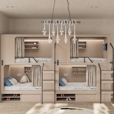 comprar Apoio à personalização Apartamento moderno Camas de madeira com calçados de calçado Requisitos de montagem Cinza / Prata online manufacture