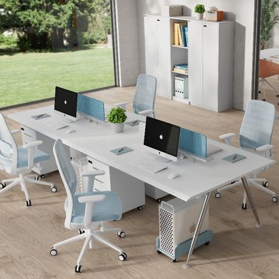 comprar Escritório de escritório de 4 pessoas, divisória simples e moderna com armário de armazenamento online manufacture