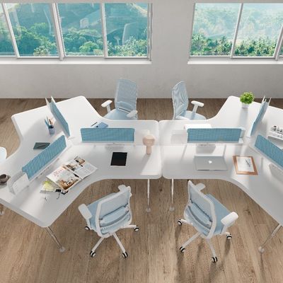 comprar Suporte à personalização Minimalista Modern Screen Divider Estação de trabalho de escritório Escritório de funcionários Mesa de 6 lugares extra espessa personalizada online manufacture