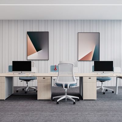 comprar Suporte à personalização Mobiliário de escritório comercial Mesa de pessoal para duas ou quatro pessoas com tela separada e armários de arquivos online manufacture