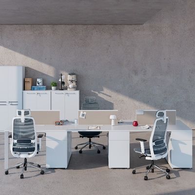 comprar Escritório de escritório moderno para quatro pessoas com gabinete de arquivos bloqueado online manufacture
