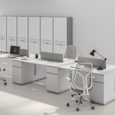 comprar Suporte à personalização Escritório moderno para quatro pessoas Design contemporâneo Mobiliário de painel MFC durável online manufacture