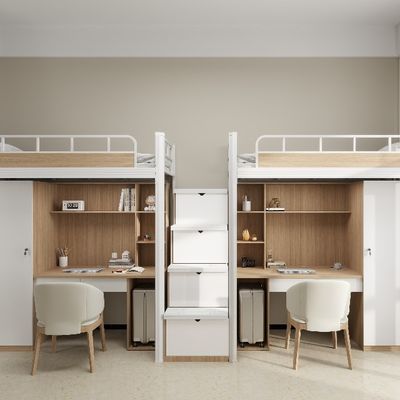 comprar Cama de cama personalizável com escada armário e escritório de estudo para dormitório online manufacture