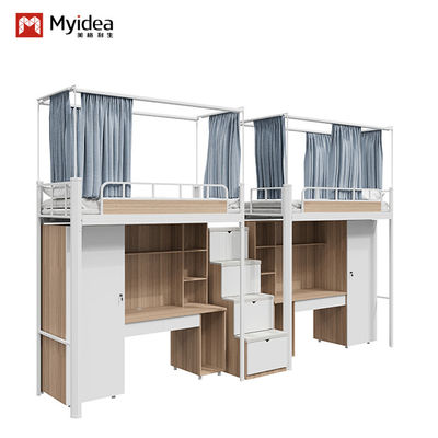 comprar Apoio à personalização Cama de apartamento com escada silenciosa antiderrapante e armários de armazenamento e cortinas de cama online manufacture