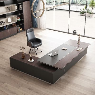 comprar Modern Luxury Large Wooden MDF Desk Classic Boss Escritório Escritório Para Estações de Trabalho Mobiliário de Escritório Suporte de personalização online manufacture