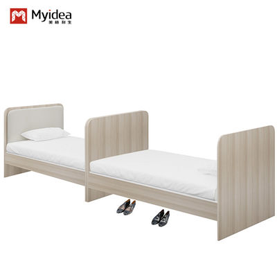 Comprar Cama de casal de estilo nórdico em cores claras suporte de personalização para dormitório escola apartamento ou dormitório feito de madeira móveis de hotel online manufacture