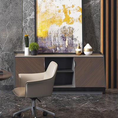 comprar Suporte de personalização Painel Irregular Escuro Estação de Água de Chá Com Armário de Armazenamento e Porta Deslizante para Recepção Mesa para Edifício de Escritórios online manufacture