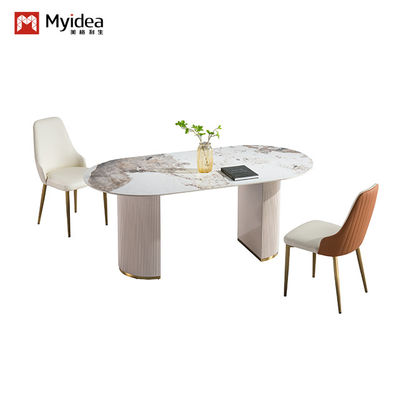 Comprar Suporte de personalização estilo italiano luz luxo Rock Slab mesa de jantar e cadeira para uso doméstico, apartamento pequeno online manufacture