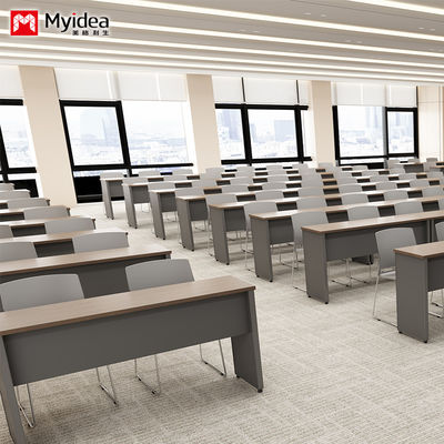 Ergonomic Commercial Furniture Long Strip Office Desk with Storage Drawers and Adjustable Height Legs