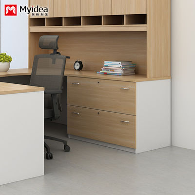 Rectangular Customizable Size Company Storage Cabinet Office Furniture Two-Layer Handle With Lock