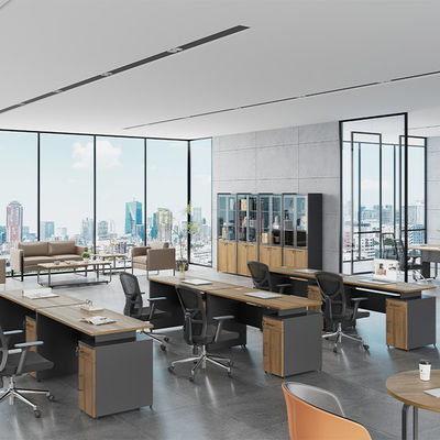 1000N Load Capacity Commercial Office Furniture Independent Desk with Adjustable Height Single Workspace and Storage Space