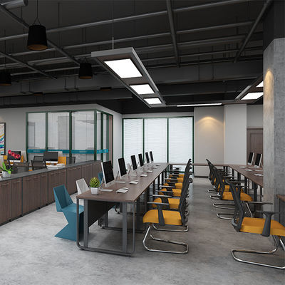 Commercial Office Furniture Independent Desk With Wire Box And Adjustable Steel Foot Board to Maximize Productivity
