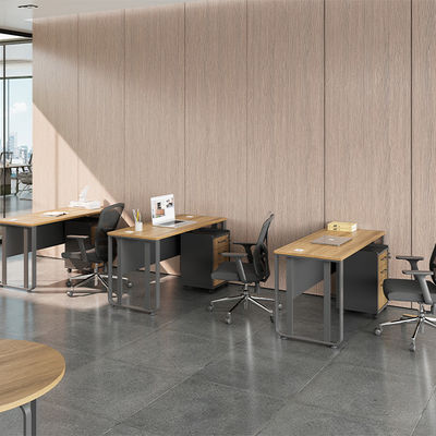 Commercial Office Furniture Independent Desk With Wire Box And Adjustable Steel Foot Board to Maximize Productivity