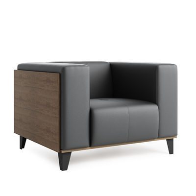 Steel Base Modern Minimalist Modular Combination Leather Sofa Set for Resting Area Company Reception and Negotiation