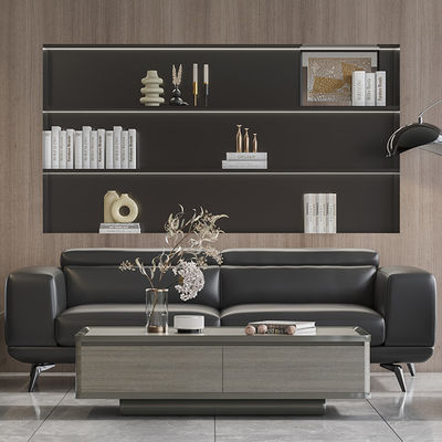 Customizable Office Business Sofa Coffee Table and Rest Area for Guests Solid Wood/MDF/Particleboard Structure 1600*600*2400