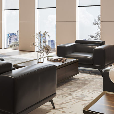 Customizable Office Business Sofa Coffee Table and Rest Area for Guests Solid Wood/MDF/Particleboard Structure 1600*600*2400