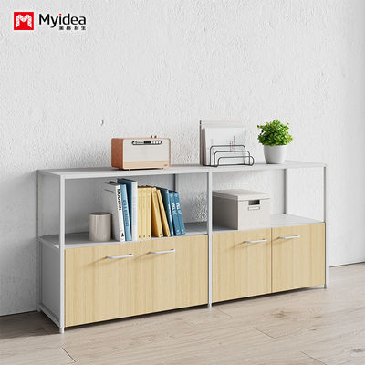 Myidea Classic Two layer Tea Water Cabinet Company Office Display Partition Cabinet Document and Data Storage Cabinet with Cabinet Door