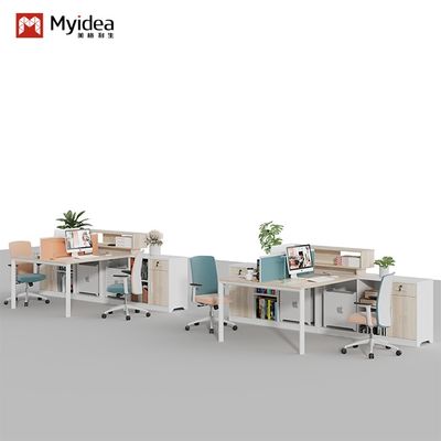 comprar Mesas e Cadeiras para Funcionários Modernas e Simples, Mobiliário Comercial Personalizável Aceito, Estações de Trabalho de Seis Lugares com Porta-Cartões para Funcionários Financeiros online manufacture