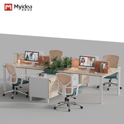comprar Serviços de escritório para pessoal, mesa e cabine de estação de trabalho para funcionários, escritório financeiro, mesa e cadeira para quatro pessoas online manufacture