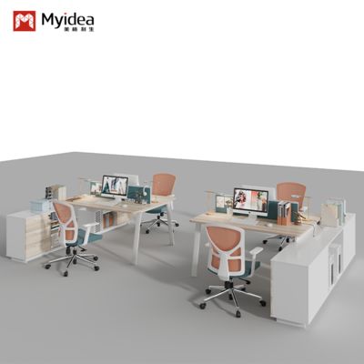 comprar Mesa de escritório da fábrica de móveis de escritório de Foshan, com dois funcionários com armário, mesa de escritório trancada, mesa de computador em estilo de tela online manufacture