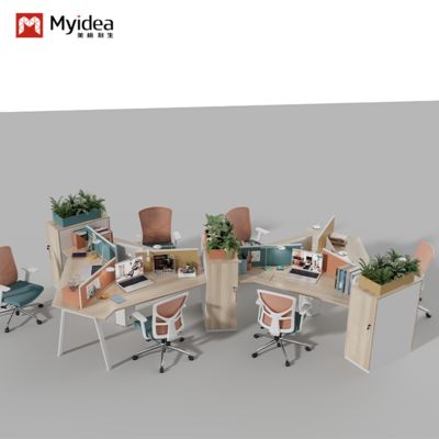 comprar Armários de armazenamento grandes Myidea, mesas de escritório, biombos, mesas e cadeiras para funcionários, combinados com mesas de computador e mobiliário de escritório para várias pessoas online manufacture