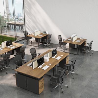 comprar Escrivaninha e Gavetas para Funcionários de Empresas de Duas Pessoas, Quatro Pessoas, Mesa de Armazenamento de Grande Capacidade, Mesa para Computador online manufacture