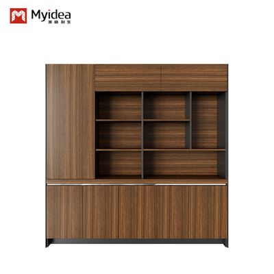File Cabinet Wooden Grid Cabinet File Cabinet Floor Display Cabinet Office Bookshelf Storage Cabinet