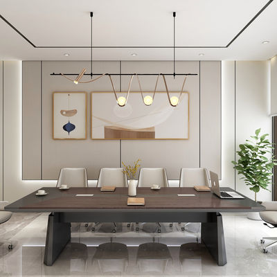 comprar Minimalismo nórdico avançado, recepção empresarial com mesa longa de alta qualidade, mesa de negociação com design moderno, mesa de conferência para escritório online manufacture