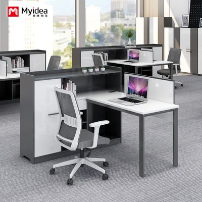 comprar Mesa de escritório em forma de L minimalista moderna para armazenamento, mesa prática de computador, mesa de tela de um só lado para funcionários online manufacture