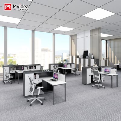 Modern Minimalist L-shaped Office Desk for Storage, Practical Computer Desk, single-sided Staff Screen Desk