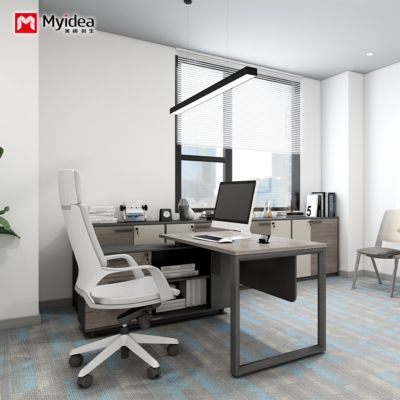 comprar escrivaninha de gerente moderna para escritório independente, mesa de supervisor de classe grande, design de armazenamento de gabinete, ambiente aprimorado para escritório online manufacture