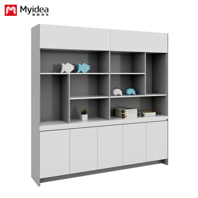 comprar Arquivo de escritório para o chefe e o supervisor, armário de armazenamento com área de roupas penduradas, armário de escritório pintado de branco brilhante online manufacture