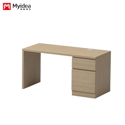 comprar Nova mesa de gabinete de madeira personalizada com gavetas laterais para ocupação individual, painel de mesa de escritório com estação de trabalho de tomada online manufacture