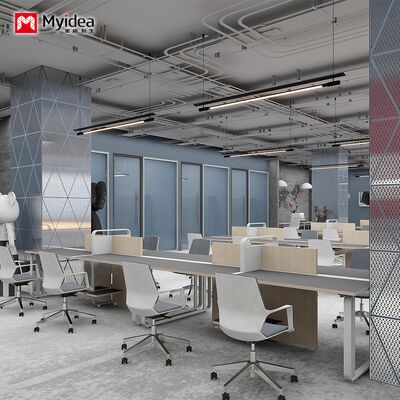 Office Desk, Staff Workstation, Modern Minimalist Screen Booth, 4-person 6-person Office Desk and Chair Combination