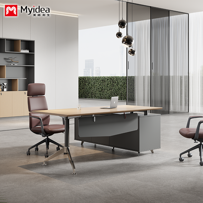 comprar Mesa de supervisor de exportação e comércio exterior Myidea Mesa chefe em forma de L com subgabinete Mesa de escritório online manufacture