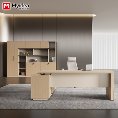 comprar Mesa de supervisor de cor clara, mesa de escrita para uma pessoa com mesa principal, mesa de computador online manufacture