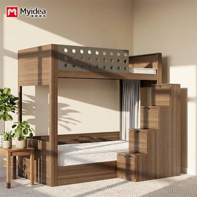 Comprar Cama robusta com escadas de armazenamento integradas ️ Ideal para dormitórios universitários e apartamentos. online manufacture