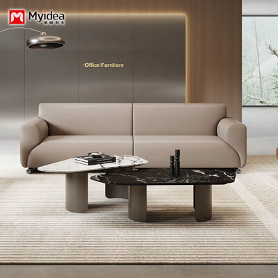 Comprar Mesa de Centro para Escritório com Tampo de Mármore e Base de Metal, Elegante Mesa Central para Recepção e Sala de Espera online manufacture