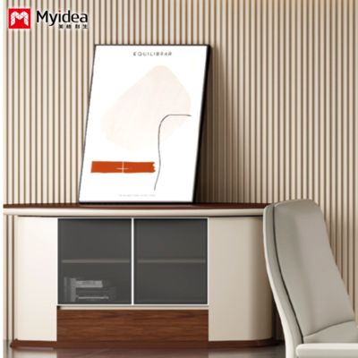 design de parede a chão personalizado, armário de sala de estar, armário de armazenamento, armário baixo, armário de chá prático para uso em escritório e casa