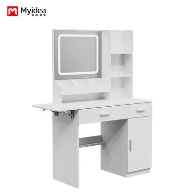 personalização Simples com espelho, banquinho, mesa de vestiário, quarto, cosméticos com armário, mesa de armazenamento, pequeno porte doméstico, mesa de maquiagem