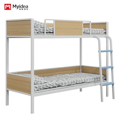 personalização Myvidea Apartamento Cama de cama com tubos espessados, Cama de crianças da escola, Cama de estrutura de ferro de camada dupla